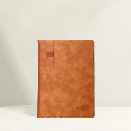 Sổ kẻ ngang Classic C8 bìa da gáy hoạ tiết chìm